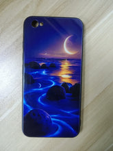 Load image into Gallery viewer, Kwamaz HD Painted Illustration Glass Shell Silicone Soft Border · HD Painted · Tempered Glass Backboard