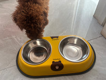 Load image into Gallery viewer, Hollanbun Small and medium-sized dog pet bowls with dual bowls of dog rice bowl and anti overturning drinking water