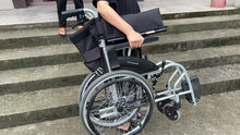 Load image into Gallery viewer, ProTraverse wheelchair, lightweight manual wheelchair, foldable, dedicated for transportation