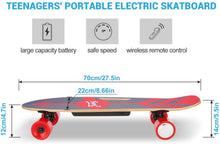 Load image into Gallery viewer, DEVO Electric Skateboard with Wireless Remote, Electric Skateboard for Adult and Teens, 12 MPH Top Speed Electric Longboard, 350W Motor E-Skateboard, 10 Miles Range, Load up to 220lbs, 7 Layers Maple