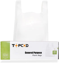 Load image into Gallery viewer, TOPCOD Premium General Purpose Plastic Bags - Thick White Plastic Bags with handles For Multiple Use