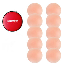 Load image into Gallery viewer, KUICEO Silicone Adhesive Brassieres - 5 Pairs, Women's Reusable Adhesive Invisible Bras
