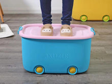 Load image into Gallery viewer, AXLIZER Toy Chest, Fashion Color Toy Chest with pulley design, safe, non-toxic, stylish, beautiful, Sky Blue