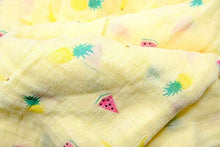 Load image into Gallery viewer, Muslin Baby Swaddle Blankets for Boys and Girls - by COYO.Power - Size Large 4 x 4 Feet – Muslin Cotton 4 Pack (Tutti Frutti)