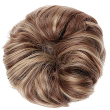 Load image into Gallery viewer, Kellynee Messy Bun Hair Piece Thick Updo Scrunchies Hair Extensions Ponytail Hair Accessories Light Brown Mix Ash Blonde