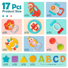 Load image into Gallery viewer, Growtail 8pcs Rattle Sets Infant Toys for 3-6-9-12 Months Baby, Early Educational Toys for Infants and Newborns