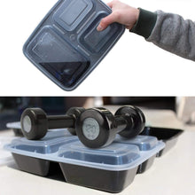 Load image into Gallery viewer, ALMOXVYE Meal Prep Container 20 Pack 3 Compartments with Lids Food Storage Bento Box BPA Free/Reusable/Stackable Lunch Planning, Microwave/Freezer/Dishwasher Safe, Portion Control 36oz