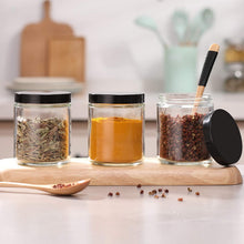 Load image into Gallery viewer, COLOROUND 12 Pack Glass Jars with Lids, Clear Round Jars for Spice, Powder, Liquid, Sample - Dishwasher Safe