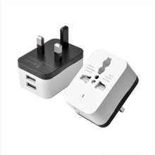 Load image into Gallery viewer, LOZIMU Adapter Plugs - Multi Plugs Extension Sockets Adapter with Two USB Plugs, Ideal for Kitchen, Office, Home