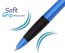Load image into Gallery viewer, FUNBOOM Gripped Slimster Retractable Ballpoint Pen Medium Point Black ink Smooth Writing Pens for Journaling