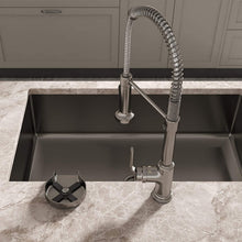 Load image into Gallery viewer, HGN Metal Kitchen Sink Glass Rinser,Faucet Glass Rinser for Kitchen Sinks,Bottle Rinser,Kitchen Sink Accessories,Stainless Steel,Brush Nickel