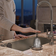 Load image into Gallery viewer, HGN Metal Kitchen Sink Glass Rinser,Faucet Glass Rinser for Kitchen Sinks,Bottle Rinser,Kitchen Sink Accessories,Stainless Steel,Brush Nickel