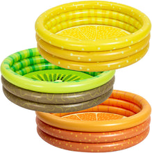 Load image into Gallery viewer, 3 Packs 45" X 10" Inflatable Kiddie Pool, Lemon Orange Kiwi Swimming Pool for Kids Toddler Summer Fun, Indoor&Outdoor Water Pool Baby Pool Pit Ball Pool for Ages 3+