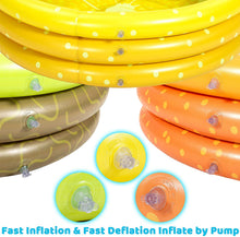 Load image into Gallery viewer, 3 Packs 45" X 10" Inflatable Kiddie Pool, Lemon Orange Kiwi Swimming Pool for Kids Toddler Summer Fun, Indoor&Outdoor Water Pool Baby Pool Pit Ball Pool for Ages 3+