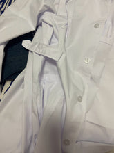 Load image into Gallery viewer, 518GTK Nurse Uniform, Round Neck White Coat, Nurse Long Sleeve Work Uniform, White