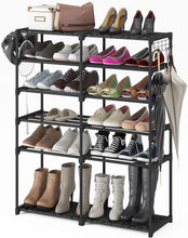 Load image into Gallery viewer, 7 Tiers Shoe Rack Organizer,Sturdy Metal Shoe Rack Boots Organizer 24-30Pairs Double Row Shoe Storage Shoe Shelf Shoe Cabinet Tower for Closet by SHOWIN