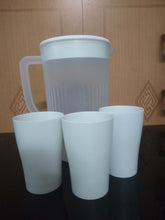 Load image into Gallery viewer, NEECZS 2700ml large capacity water bottle+3 cups, heat-resistant, plastic water bottle+cup set, white
