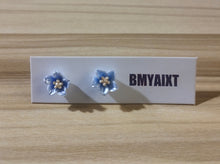 Load image into Gallery viewer, BMYAIXT - Blue Camellia 925 Silver Needle Spring/Summer New Style Temperament Small, Sweet, Exquisite Flower Earrings
