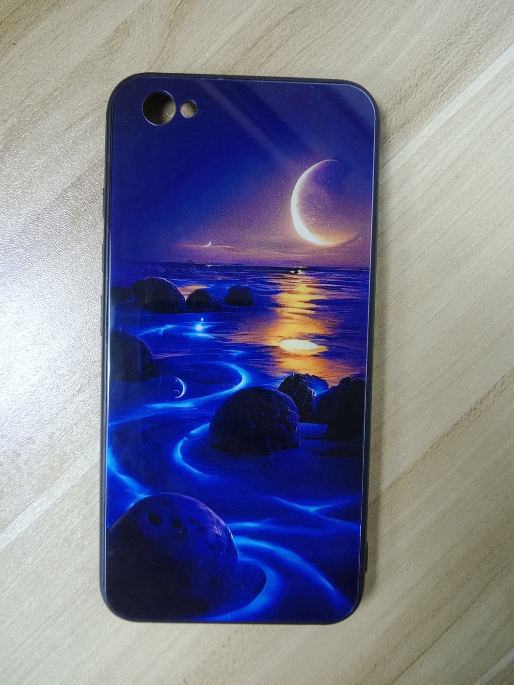 Kwamaz HD Painted Illustration Glass Shell Silicone Soft Border · HD Painted · Tempered Glass Backboard