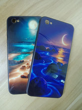 Load image into Gallery viewer, Kwamaz HD Painted Illustration Glass Shell Silicone Soft Border · HD Painted · Tempered Glass Backboard
