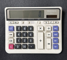 Load image into Gallery viewer, MUGHAOG Calculator for office accounting and finance Large buttons and large screen Voice model Solar electronic calculator Business office supplies
