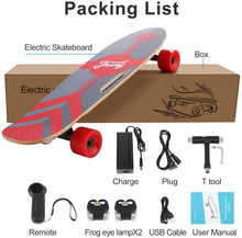 Load image into Gallery viewer, DEVO Electric Skateboard with Wireless Remote, Electric Skateboard for Adult and Teens, 12 MPH Top Speed Electric Longboard, 350W Motor E-Skateboard, 10 Miles Range, Load up to 220lbs, 7 Layers Maple

