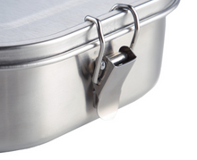 Load image into Gallery viewer, Terrelle Metal lunchbox with lid, stainless steel food container, brushed finish
