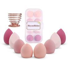 Load image into Gallery viewer, HeyooHeloo 8 PCS Facial Sponge for Makeup with Holder Case Set, Latex-Free Dry &amp; Wet Use
