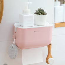 Load image into Gallery viewer, Neatolay Non-marking toilet paper holder multi-functional waterproof plastic wall-mounted toilet roll paper box punch-free bathroom paper holder
