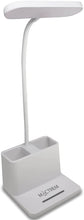 Load image into Gallery viewer, MACTREM LED Desk Lamp with 2 Pen Holder,Battery Powered Desk Lamps for Home Office,Rechargeable Table Lamps,Flexible Gooseneck,Eye Caring,Dimming,Small Study Lamp for Kids,Desktop,Bedroom,Computer,White
