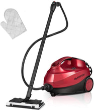 Load image into Gallery viewer, MyKEEPOW 2000W Multipurpose Steam Cleaner with 19 Accessories, Household Steamer with 1.5L Tank for Cleaning, Heavy Duty Rolling Cleaning Machine for Carpet, Floors, Windows and Cars, Red
