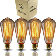 Load image into Gallery viewer, shlinux E26 Antique Vintage Light Bulbs, Warm Dimmable Light Bulb for Table Lamp Restaurant Home Office
