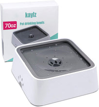 Load image into Gallery viewer, kaylz Pet Drinking Bowl, 70oz/2L Dog Bowl Large Capacity No-Spill Pet Water Bowl, Non-Slip Slow Water Feeder Dispenser with Replacement Filter, Vehicle Travel Dog Water Bowl for Medium Large Dogs
