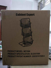 Load image into Gallery viewer, Cabinet Expert Baskets of common metals, Wire Baskets for Storage, Organizer Storage Bin Baskets for Kitchen, Pantry, Bathroom, Countertop, 3 Pack, Black
