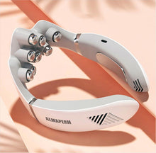 Load image into Gallery viewer, ALMAPERM Massage Apparatus for Neck, Intelligent Portable Neck Massager with Cordless Heating Function, Neck Relax, Massage at Home, Office, Outdoor
