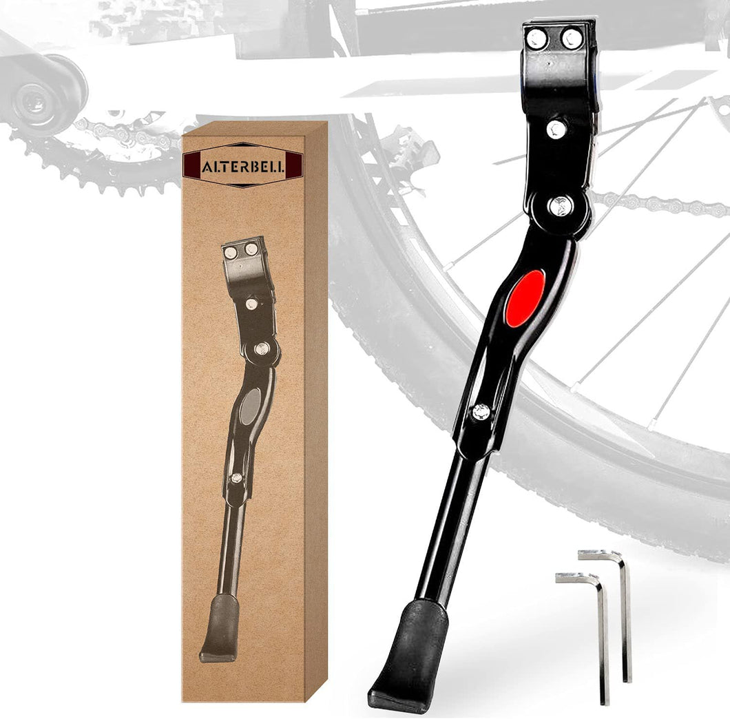 Alterbell Bike Kickstand - Adjustable Aluminium Alloy Bicycle Kickstand, Bike Side Stand Fit for 22 24 26 28 Inch Mountain Bike/700 Road Bike/BMX/MTB,Universal Bike Frame