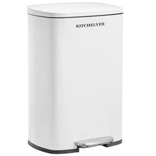 Load image into Gallery viewer, KITCHELVES Trash HContainers for Household Use, 13.2 Gal (50L) with Plastic Inner Bucket, Hinged Lid, Soft Closure
