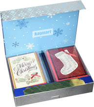 Load image into Gallery viewer, kayuart Assorted Boxed Printed Christmas Cards Set (Pack of 24 Printed Christmas Cards with Envelopes)

