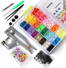 Load image into Gallery viewer, Meifuly Snap Fasteners Set, Plastic Snap Fasteners for Sewing and Crafting, Multiple Colors, Easy to Operate
