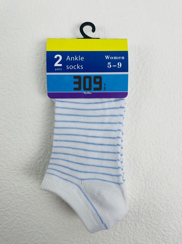 309TS ankle socks, ankle socks size 5-9 for women, especially for sports, 2 pairs