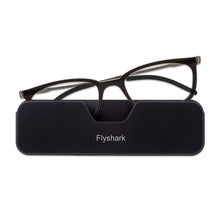 Load image into Gallery viewer, Flyshark Clear Glass Reading Glasses - Real Glass Lenses in Stylish Black Frame for Men and Women - Great Reading Tool
