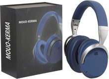 Load image into Gallery viewer, MOUO-KERMA Stereo Headphones, Wireless Bluetooth Headphones,  Foldable Headphones/Headset with Mic, Super Fast Audio for TV, PC Gaming - Blue
