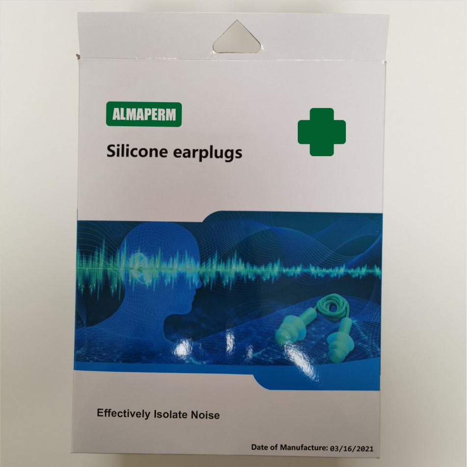 ALMAPERM Corded Ear Plugs, Noise Reduction Silicone Ear Plugs for Hearing Protection, Ideal for Sleeping Working Swimming Travel