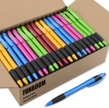 Load image into Gallery viewer, FUNBOOM Gripped Slimster Retractable Ballpoint Pen Medium Point Black ink Smooth Writing Pens for Journaling
