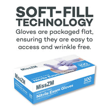 Load image into Gallery viewer, MissZM Powder Free Nitrile Exam Gloves,  Pack of 100
