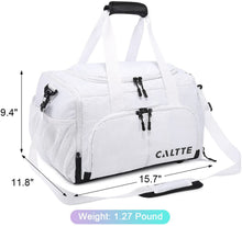 Load image into Gallery viewer, CALTTE Gym Bag for Men and Women, Portable Gym Bags with Shoe Compartment and Wet Pocket, Water Resistant
