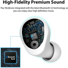 Load image into Gallery viewer, DXPICR Wireless Earphones, Bluetooth in-Ear True Cordless with Hands-Free Call MEMS Microphone IPX6 Waterproof Protection, Includes Compact Charging Case and 4 Ear Tips, White
