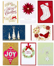 Load image into Gallery viewer, kayuart Assorted Boxed Printed Christmas Cards Set (Pack of 24 Printed Christmas Cards with Envelopes)
