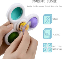 Load image into Gallery viewer, Neureyte Suction Cup Spinner Toys 3PCS Bath Toys for Toddlers 1-3 Spinning Top Toys for Toddlers Baby Dimple Toys
