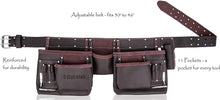 Load image into Gallery viewer, Gytycatah Oil Tanned Leather Tool Belt, Perfect for Carpenter, Construction, Framers, Handyman, Electrician, 100% LEATHER

